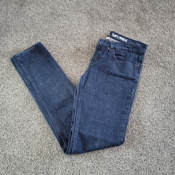NWOT! RVCA Dark Denim Skinnies - Picture 1 of 4